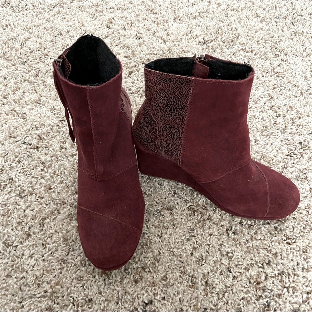 Toms High-Zip Wedge Shoes